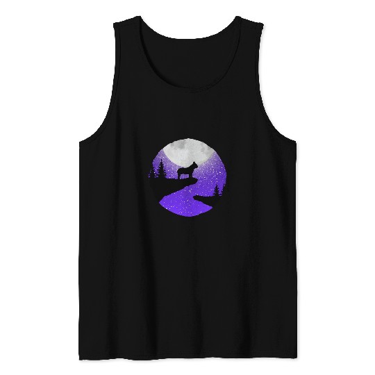 French Bulldog Pet Cool French Bulldog Full Moon Frenchie Owner Tank Tops