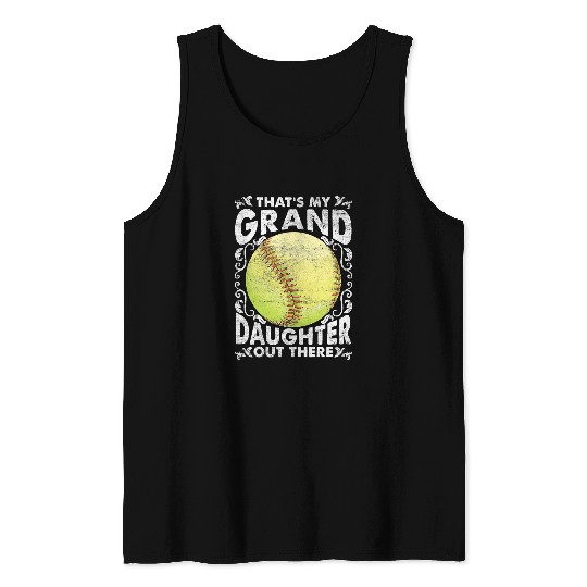 Softball Gift Proud Grandparents Granddaughter 163 Tank Tops