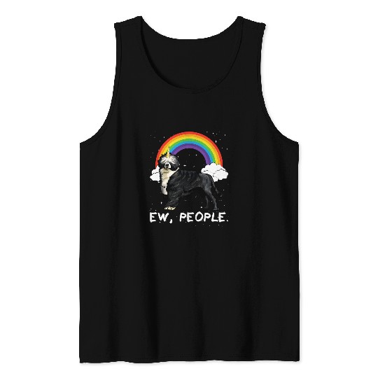 Portuguese Pet Rainbow Portuguese Water Dog Ew People Unicorn Dog 3 Tank Tops