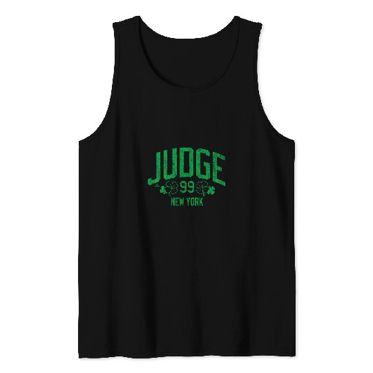 Sport Baseball Aaron Judge New York Baseball St. Patricks Day Clover Tank Tops