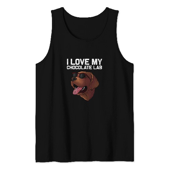 Labrador Pet Chocolate Lab Design For Men Women Labrador Retriever 3 Tank Tops