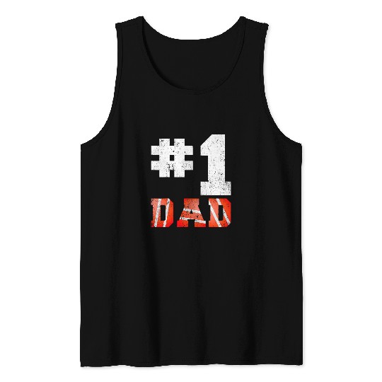Sport Croquet Mens vintages 1 Dad Number One Croquet Dad Fathers Day Tank Tops