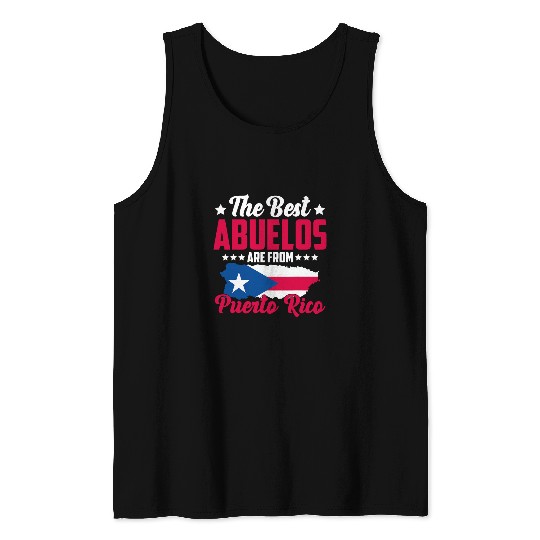Sport Baseball Mens Puerto Rico Funny Baseball bests Abuelo Fathers Day Gift 6 Tank Tops