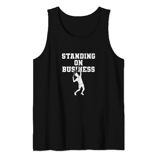 Sport Tennis Tennis Standing On Business Mens Tennis Boys Team School Tank Tops