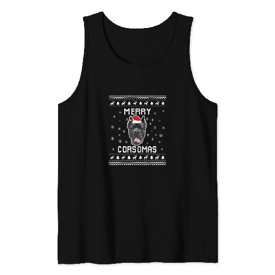 Cane Corso Pet Owner Ugly Christmas Sweater for Holidays Tank Tops