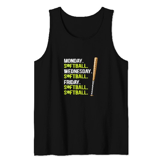 Sport Softball Monday Softball Wednesday Softball Friday Softball Softball 5 Tank Tops
