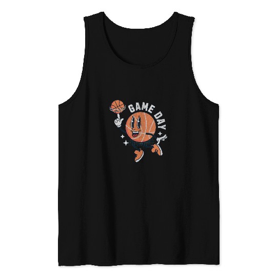 Sport Basketball Game Day Fun Kids Basketball Sports Player Hoops Tank Tops