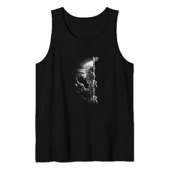 Coyote Mammal Fenris wolfs Fenrir Viking Valhalla Runes Germanic Tank Tops