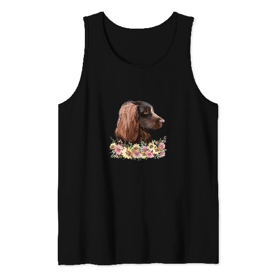 Boykin Spaniel Pet Floral Tank Tops