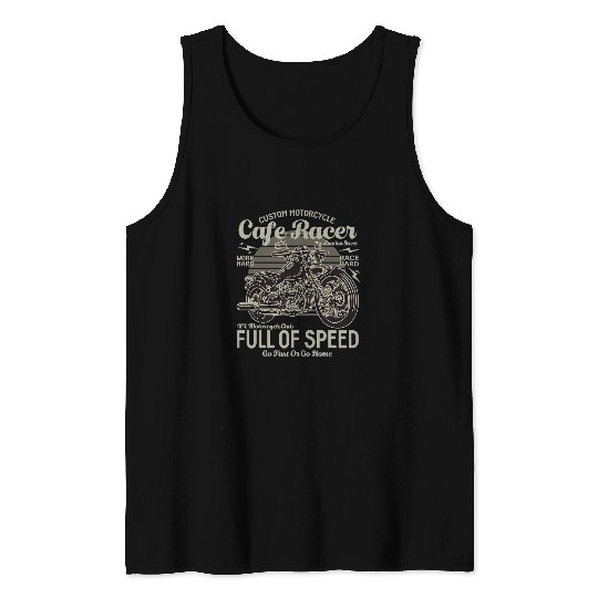 London Street Cafe Racer Retro Motorcycle Biker Tank Tops