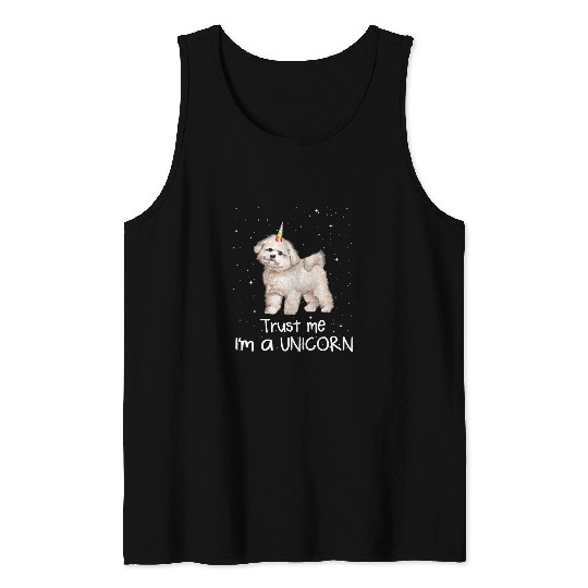Bichon Pet Pony Unicorns Funny Bichons Frise Trust Me Im A Unicorns Dog Ponies Tank Tops