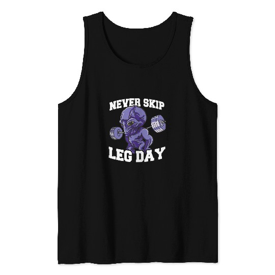 Never Skip Leg Day Funny Workout Gym Coachs Men Bodybuilding Tank Tops