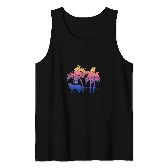 Pyrenees Pet Ombre Beach Sunrise Tank Tops