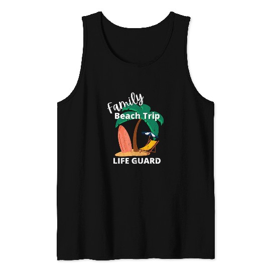 Fun Matching Family Beach Road Trip Cool LIFEGUARD Tank Tops