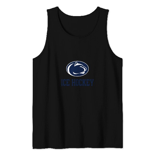 Sport Hockey Penn State Nittany Lions Ice Hockey Icon Gray Tank Tops