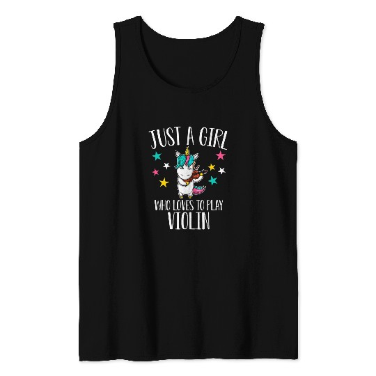Funny Violin Unicorns playing Violin Classical Concert Violinist Gift Tank Tops