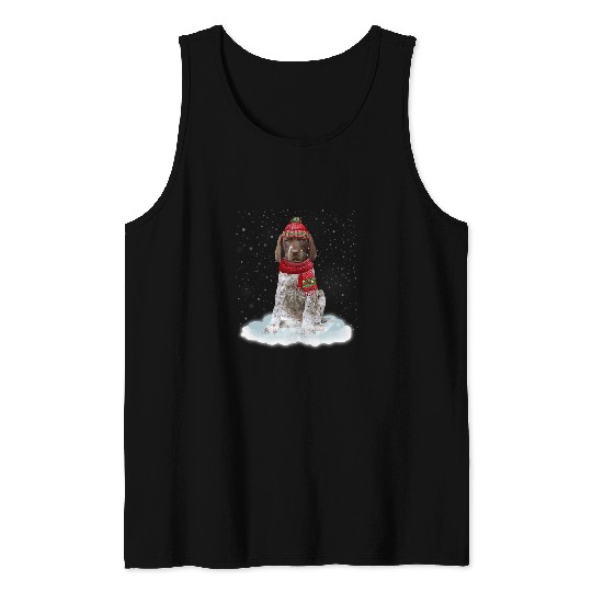 German Shorthaired Pet Red Winter Hat Scarf Christmas German Shorthaired Pointer 57 Tank Tops
