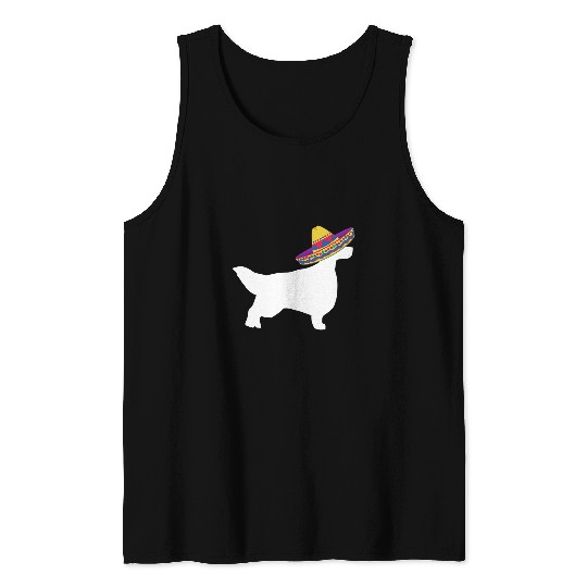 English Setter Pet English Setter Sombrero Cinco De Mayo Funny Dog 1 Tank Tops