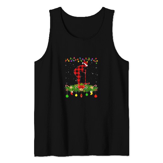 Sport Croquet Funny Matching buffalo plaids Croquet Player Christmas Pajama Tank Tops