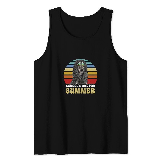 Schools Out for Summer Afghan Hound Dog Teacher Tank Tops