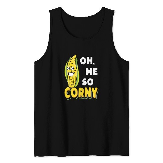 Oh Me So Corny Cornhole Cornwall Farm Funny Farmer Tank Tops