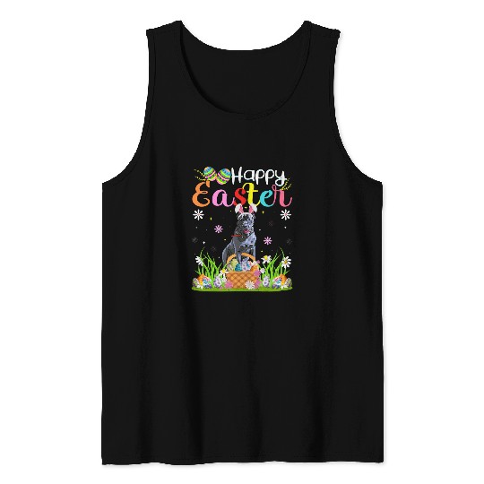Cane Corso Pet Bunny Egg Hunt Funny Cane Corso Happy Easter Tank Tops