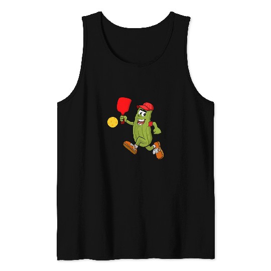 Sport Pickleball Puns Joke Pickle Dill Lover Cucumber Player Tank Tops