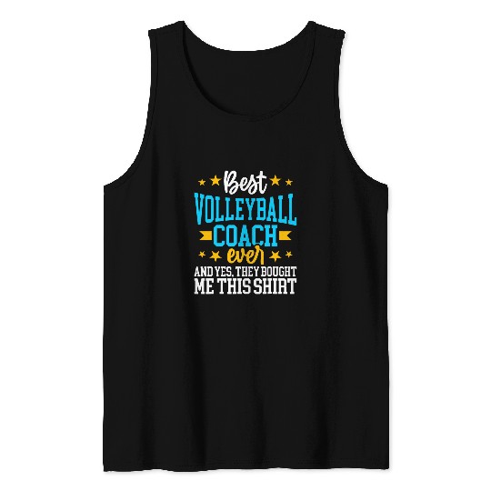 Sport Volleyball Funny Volleyball Fan Graphic Women and Men Volleyball Coach Tank Tops