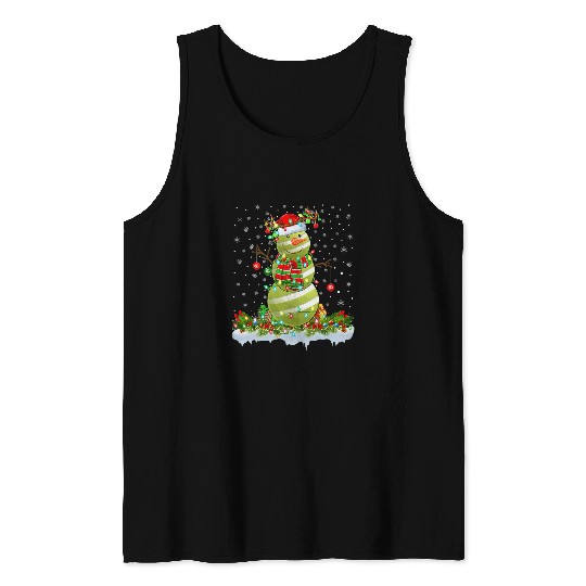 Sport Croquet Ball Snowman xmass Lights Croquet Christmas Tank Tops