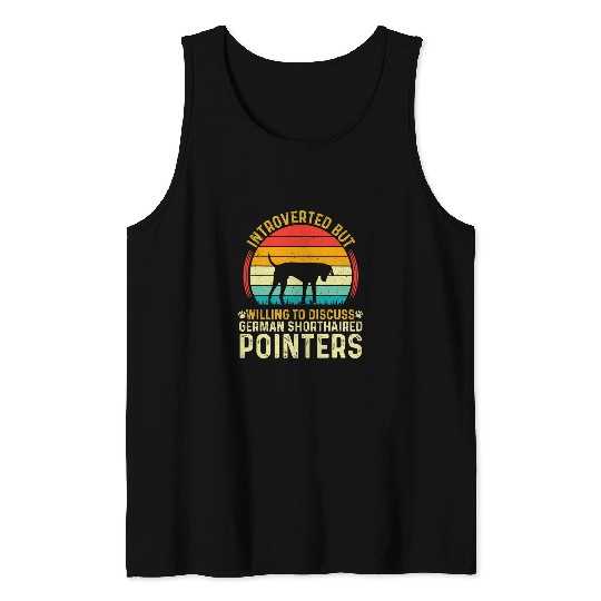 German Shorthaired Pet Retro vintages German Shorthaired Pointer GSP Tank Tops