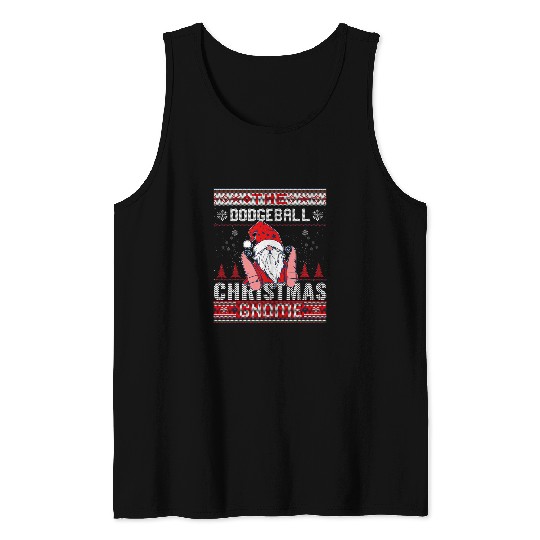 Sport Dodgeball Matching Group Christmas Gnome Ugly Tank Tops