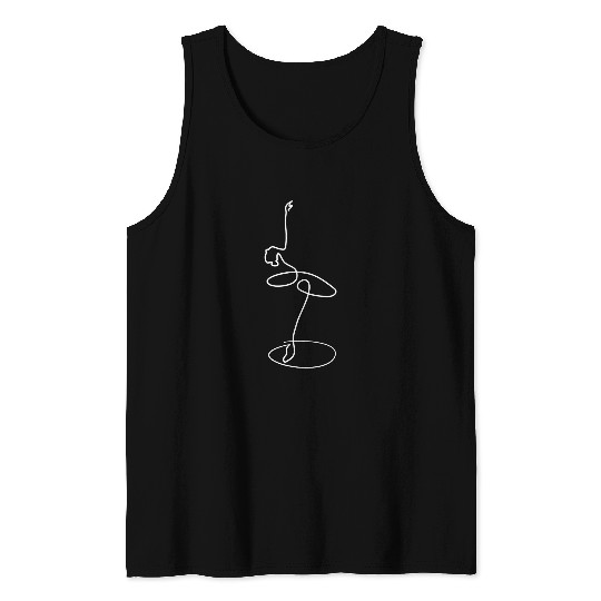 Discover Ballet Dancer OneLine Ballerina Art Minimalist Tank Tops