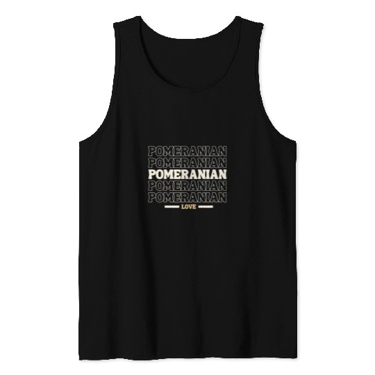 Pomeranian Pet vintages Pomeranian multi line Tank Tops
