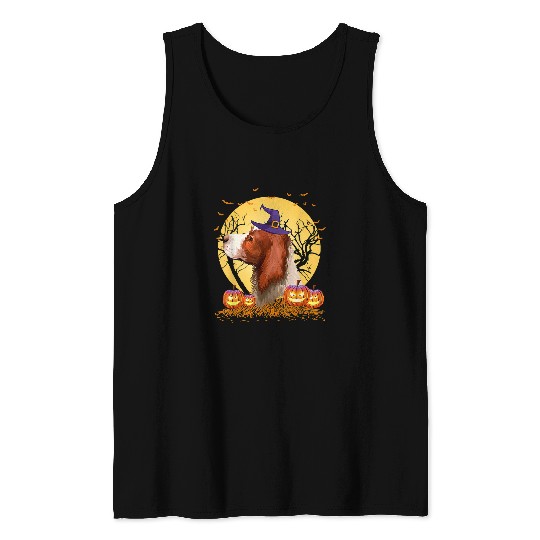 English Setter Pet Holiday 365 Halloween English Setter Dog Pumpkin 156 Tank Tops