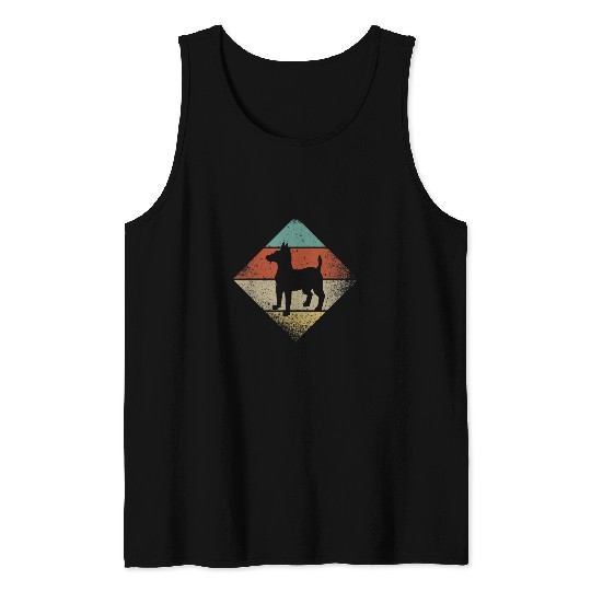 Fox Terrier Pet vintages Retro 1970s Dog Breed Tank Tops
