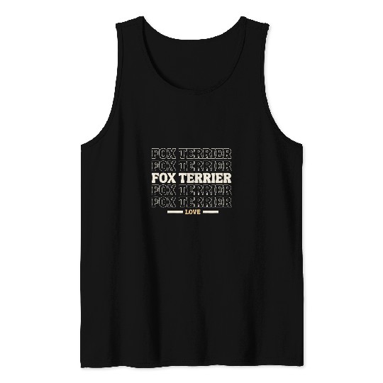 Fox Terrier Pet vintages Fox Terrier multi line Tank Tops