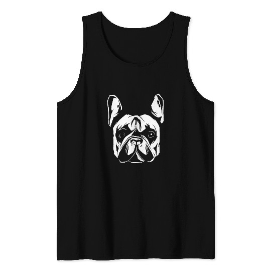Boston Terrier Pet Face Dog Breed Canine Lover Tank Tops