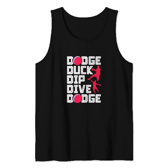 Sport Dodgeball Duck Dip Dive Dodgeball Player Ball Sports Tank Tops