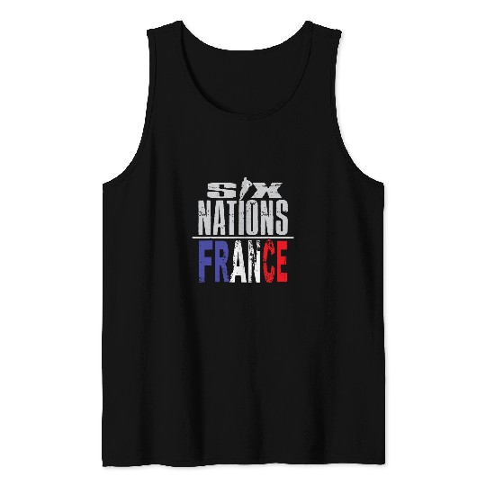 Sport Rugby France Rugby Fan Player Coachs and Rugby Supporter Tank Tops
