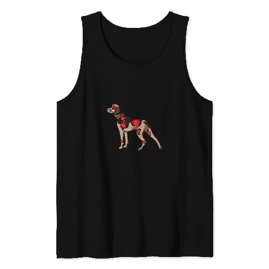 German Shorthaired Pet Pointer Dog Zombie Halloween Costume 8 Tank Tops