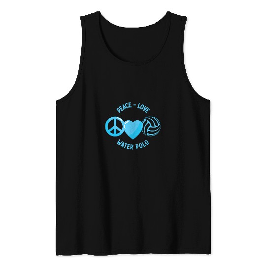 Discover Sport Waterpolo Player Aquatic Sports Peace Love Tank Tops