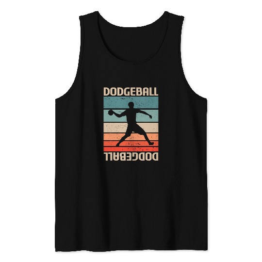 Sport Dodgeball Retro vintages Classic Dodgeball Player 3 Tank Tops