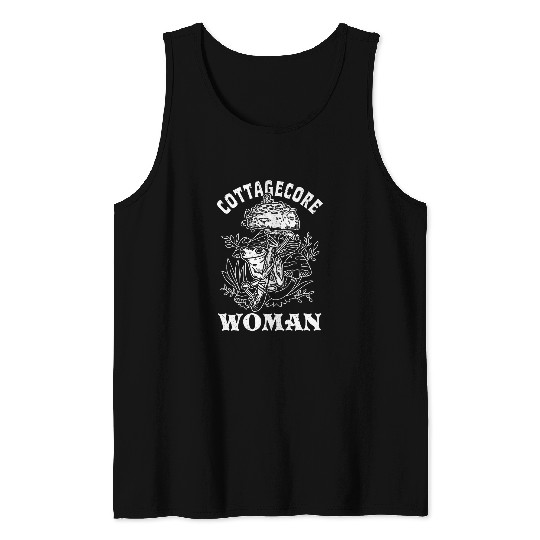 Toad mushroom wildlife biologist cute garden cottage flower Tank Tops