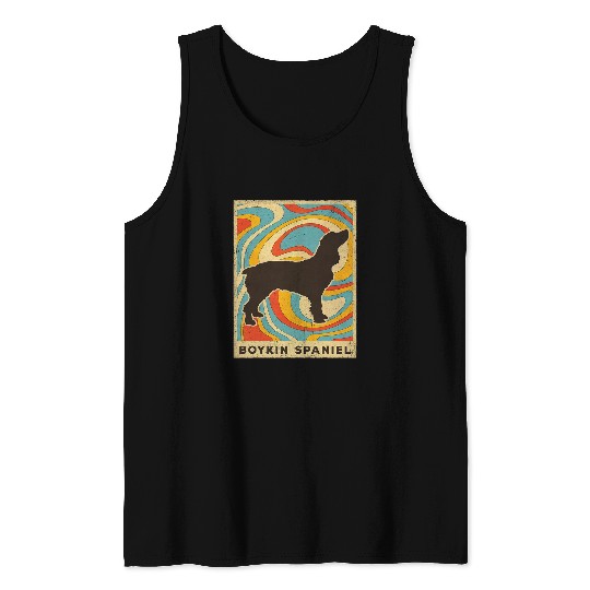 Boykin Spaniel Pet Retro Vintage Tank Tops