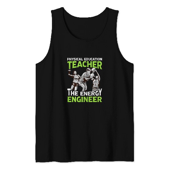 Sport Volleyball Energy engineer. Physical education teacher volleyball coach Tank Tops