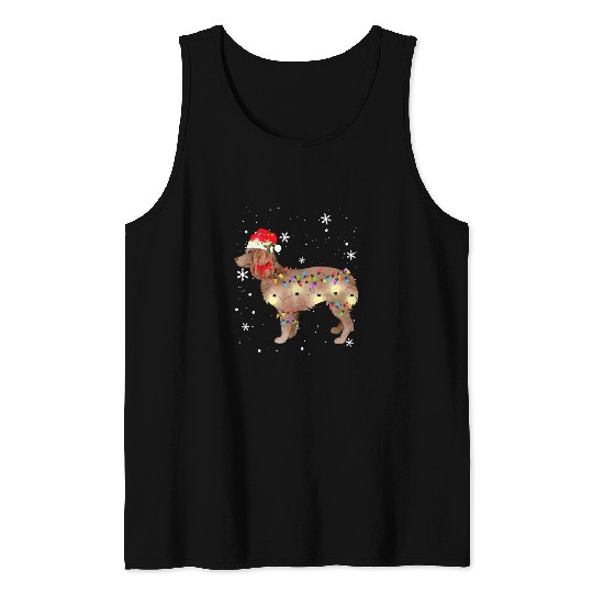 Boykin Spaniel Pet christmas light xmass mom dad s Tank Tops