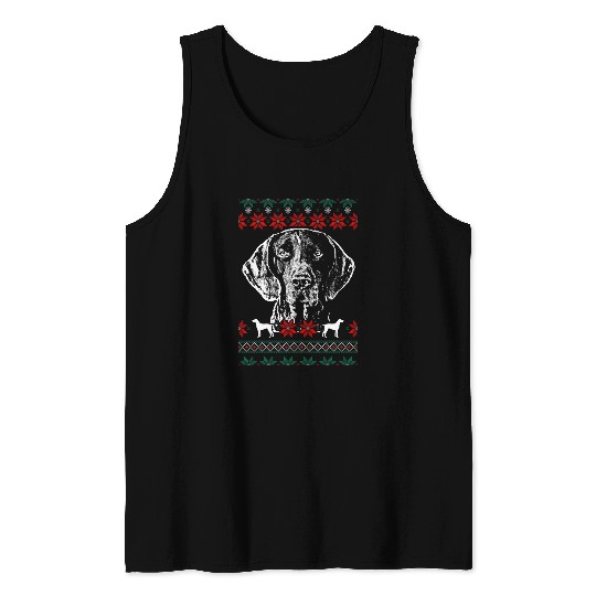 German Shorthaired Pet Christmas Tank Tops