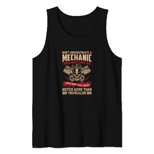 Chopper Cruiser Motorbike Mechanica Biker Tank Tops