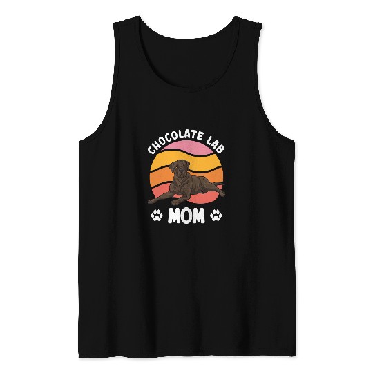Labrador Pet Retriever Dog Chocolate Lab Mom Tank Tops
