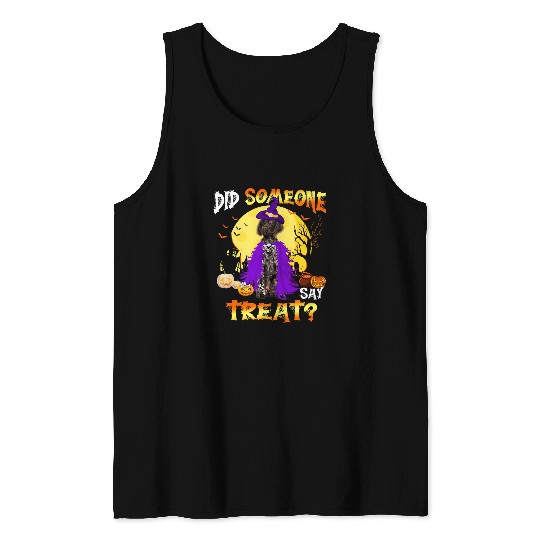 German Shorthaired Pet Dog Pointer Halloween Did Someone Say Treat Tank Tops